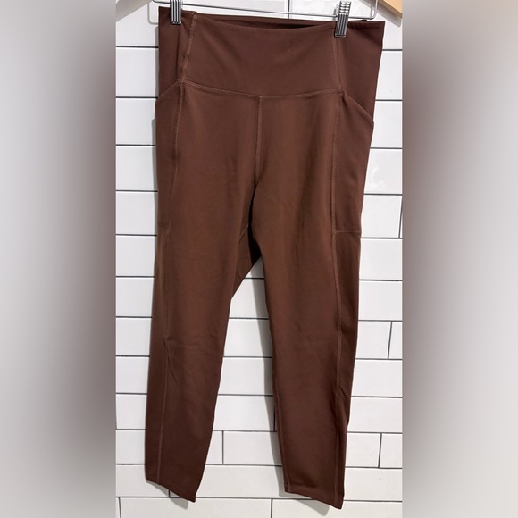 Girlfriend Collective High Rise Brown Compressive Leggings L - Picture 4 of 6